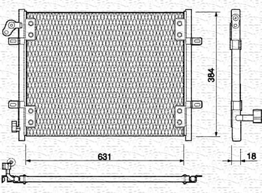 Magneti Marelli 350203139000 - Kondenser, kondisioner furqanavto.az