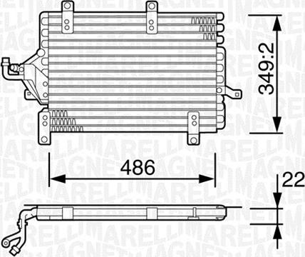 Magneti Marelli 350203124000 - Kondenser, kondisioner furqanavto.az