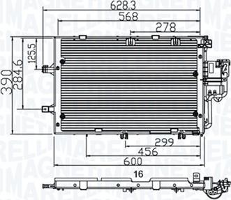 Magneti Marelli 350203891000 - Kondenser, kondisioner furqanavto.az