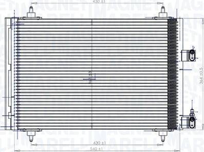 Magneti Marelli 350203849000 - Kondenser, kondisioner furqanavto.az