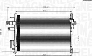 Magneti Marelli 350203846000 - Kondenser, kondisioner furqanavto.az