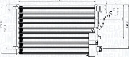 Magneti Marelli 350203841000 - Kondenser, kondisioner furqanavto.az