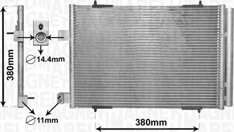 Magneti Marelli 350203855000 - Kondenser, kondisioner furqanavto.az