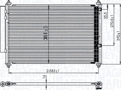 Magneti Marelli 350203850000 - Kondenser, kondisioner furqanavto.az