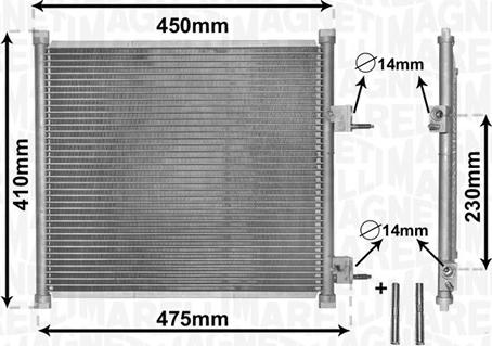 Magneti Marelli 350203869000 - Kondenser, kondisioner furqanavto.az