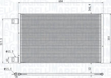 Magneti Marelli 350203860000 - Kondenser, kondisioner furqanavto.az