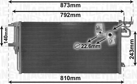 Magneti Marelli 350203868000 - Kondenser, kondisioner furqanavto.az