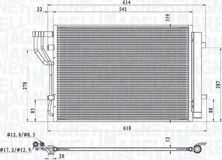 Magneti Marelli 350203805000 - Kondenser, kondisioner furqanavto.az