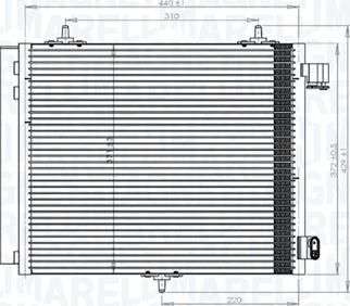 Magneti Marelli 350203818000 - Kondenser, kondisioner furqanavto.az