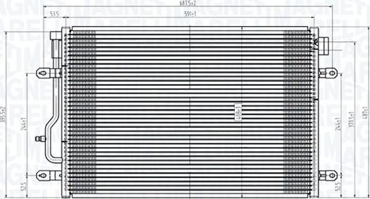 Magneti Marelli 350203817000 - Kondenser, kondisioner furqanavto.az