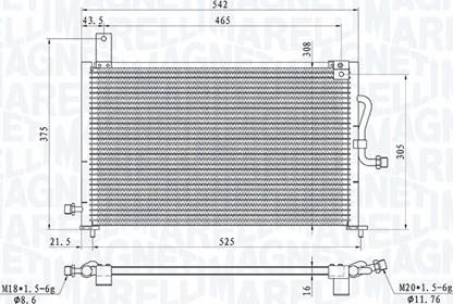 Magneti Marelli 350203885000 - Kondenser, kondisioner furqanavto.az