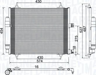 Magneti Marelli 350203886000 - Kondenser, kondisioner furqanavto.az