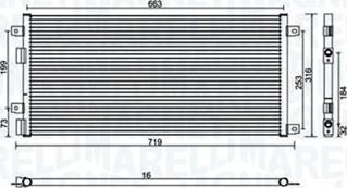 Magneti Marelli 350203887000 - Kondenser, kondisioner furqanavto.az