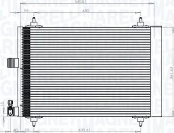 Magneti Marelli 350203839000 - Kondenser, kondisioner furqanavto.az