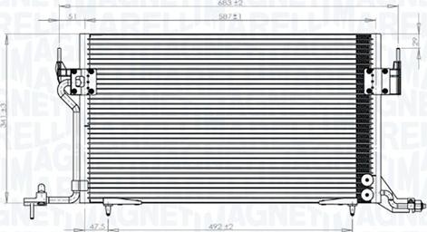 Magneti Marelli 350203838000 - Kondenser, kondisioner furqanavto.az