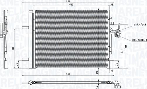 Magneti Marelli 350203873000 - Kondenser, kondisioner furqanavto.az