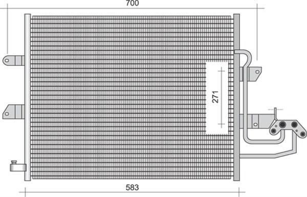 Magneti Marelli 350203344000 - Kondenser, kondisioner furqanavto.az