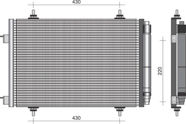 Magneti Marelli 350203380000 - Kondenser, kondisioner furqanavto.az