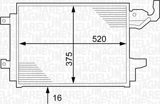 Magneti Marelli 350203241000 - Kondenser, kondisioner furqanavto.az