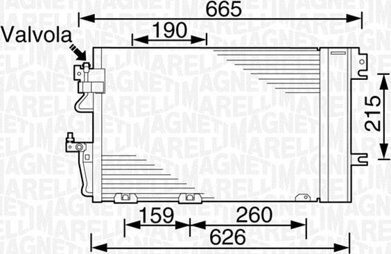 Magneti Marelli 350203257000 - Kondenser, kondisioner furqanavto.az