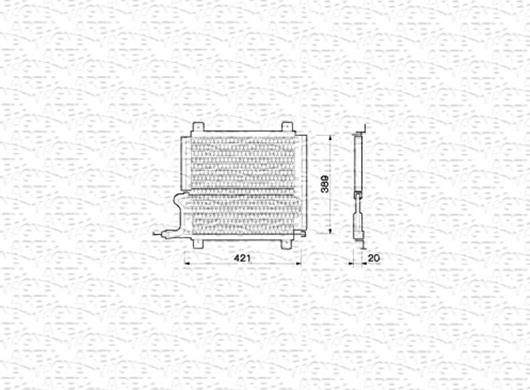 Magneti Marelli 350203208000 - Kondenser, kondisioner furqanavto.az