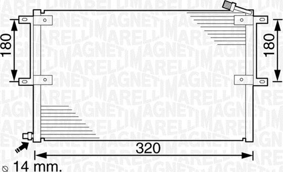 Magneti Marelli 350203236000 - Kondenser, kondisioner furqanavto.az