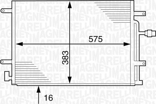 Magneti Marelli 350203231000 - Kondenser, kondisioner furqanavto.az