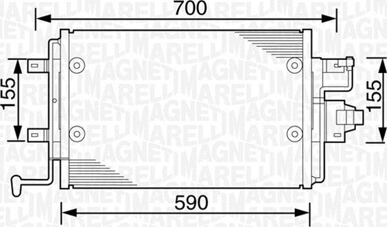 Magneti Marelli 350203238000 - Kondenser, kondisioner furqanavto.az