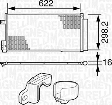 Magneti Marelli 350203226000 - Kondenser, kondisioner furqanavto.az