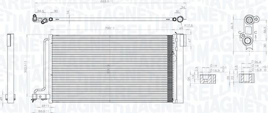 Magneti Marelli 350203796000 - Kondenser, kondisioner furqanavto.az