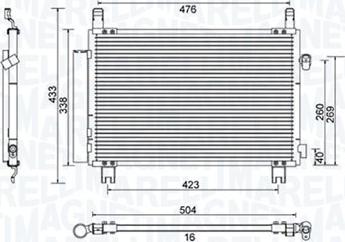 Magneti Marelli 350203798000 - Kondenser, kondisioner furqanavto.az