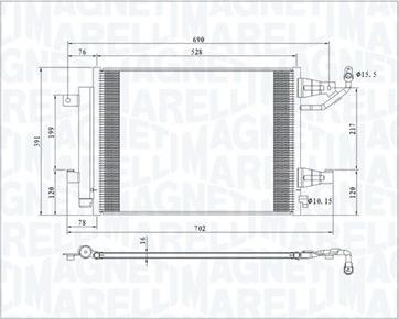 Magneti Marelli 350203792000 - Kondenser, kondisioner furqanavto.az