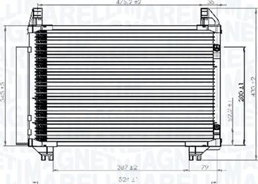 Magneti Marelli 350203741000 - Kondenser, kondisioner furqanavto.az