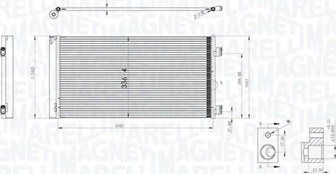 Magneti Marelli 350203747000 - Kondenser, kondisioner furqanavto.az