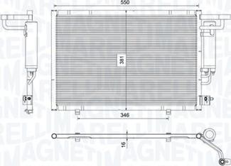 Magneti Marelli 350203754000 - Kondenser, kondisioner furqanavto.az