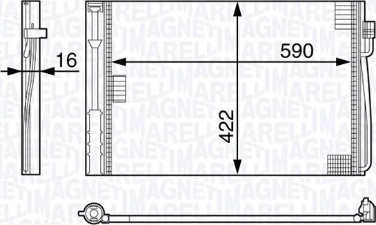 Magneti Marelli 350203704000 - Kondenser, kondisioner furqanavto.az