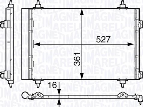 Magneti Marelli 350203714000 - Kondenser, kondisioner furqanavto.az