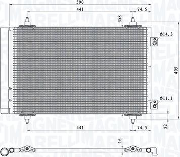 Magneti Marelli 350203710000 - Kondenser, kondisioner furqanavto.az