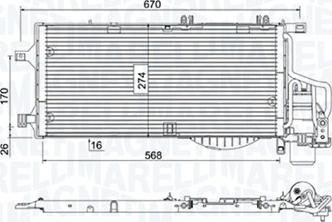 Magneti Marelli 350203783000 - Kondenser, kondisioner furqanavto.az