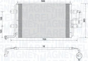 Magneti Marelli 350203735000 - Kondenser, kondisioner furqanavto.az