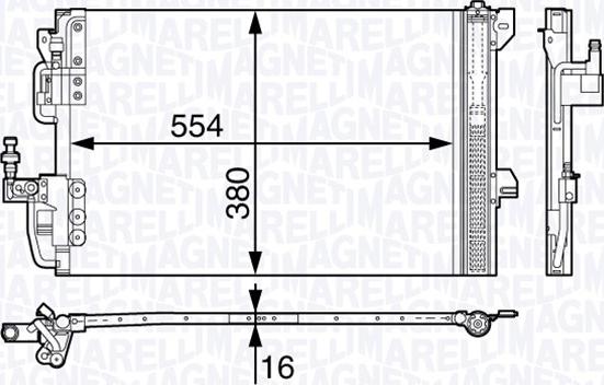 Magneti Marelli 350203726000 - Kondenser, kondisioner furqanavto.az