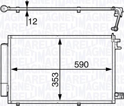 Magneti Marelli 350203720000 - Kondenser, kondisioner furqanavto.az