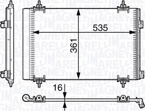 Magneti Marelli 350203721000 - Kondenser, kondisioner furqanavto.az