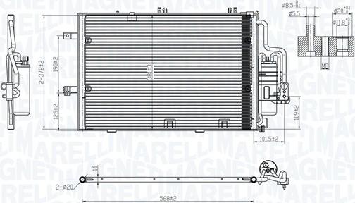 Magneti Marelli 350203770000 - Kondenser, kondisioner furqanavto.az