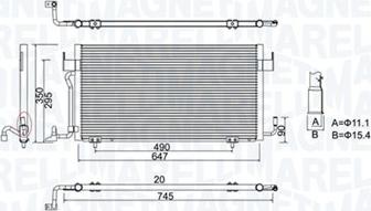 Magneti Marelli 350203777000 - Kondenser, kondisioner furqanavto.az