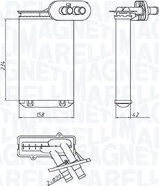 Magneti Marelli 350218494000 - İstilik dəyişdiricisi, daxili isitmə www.furqanavto.az