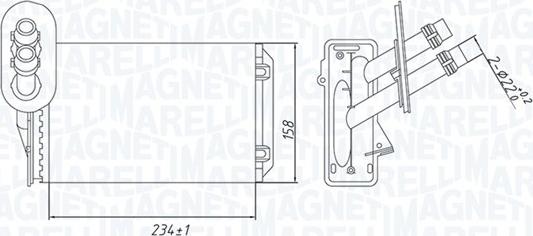 Magneti Marelli 350218492000 - İstilik dəyişdiricisi, daxili isitmə www.furqanavto.az