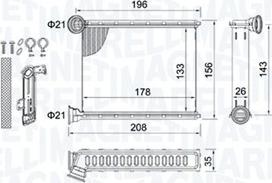 Magneti Marelli 350218459000 - İstilik dəyişdiricisi, daxili isitmə furqanavto.az