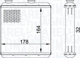 Magneti Marelli 350218434000 - İstilik dəyişdiricisi, daxili isitmə furqanavto.az