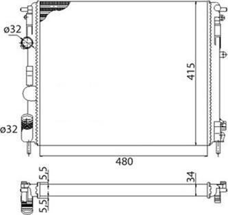 Magneti Marelli 350213991003 - Radiator, mühərrikin soyudulması furqanavto.az